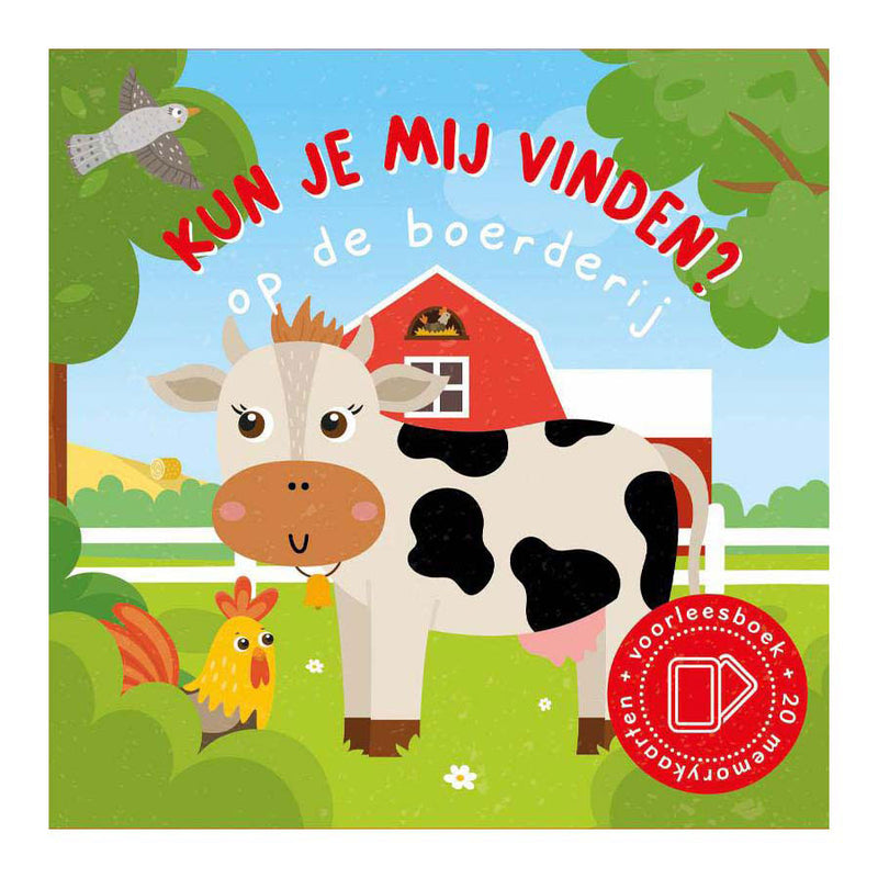 Afbeelding laden in galerijviewer, Lantaarn publishers kun je mij vinden? op de boerderij voorleesboek en 20 memokaarten