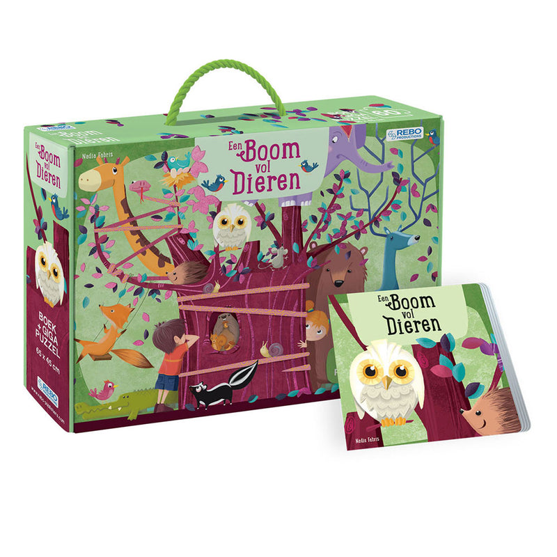 Afbeelding laden in galerijviewer, Rebo publishers boom vol dieren - boek + puzzel