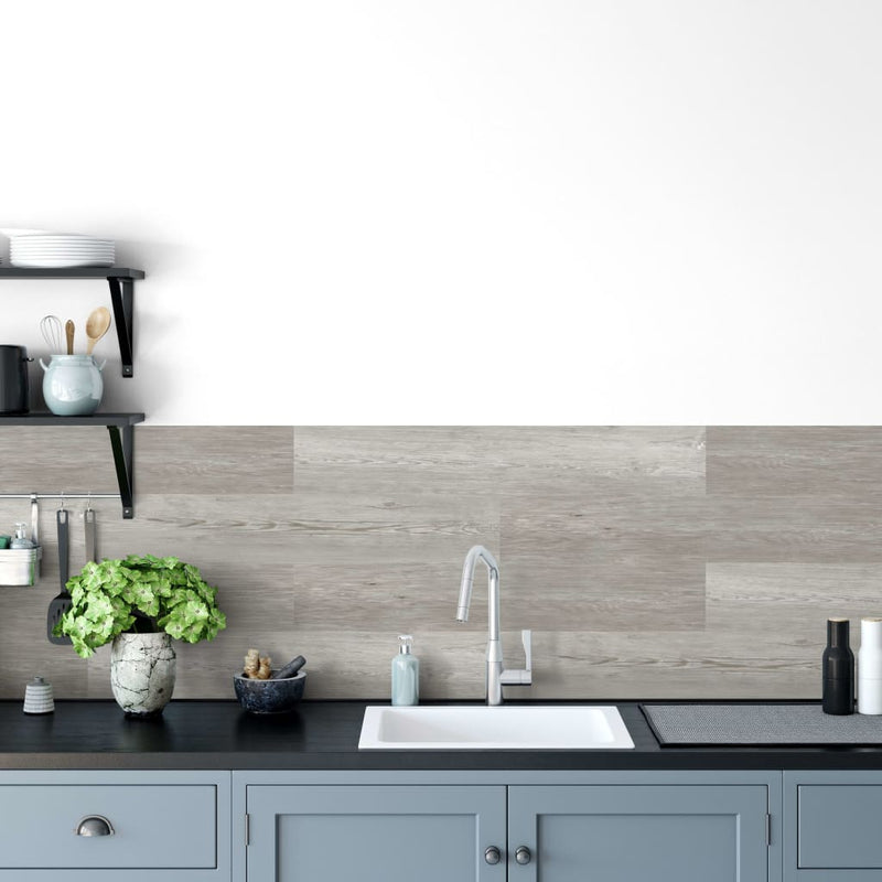 Afbeelding laden in galerijviewer, Grosfillex 15 st wandtegels gx wall+ 15x90 cm lichtgrijseikenkleurig