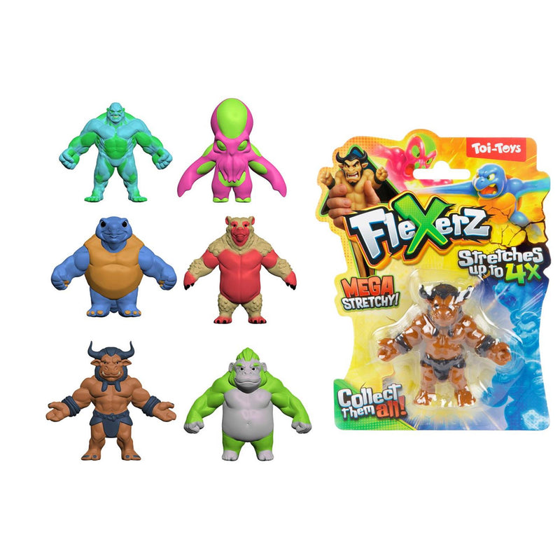 Afbeelding laden in galerijviewer, Toi-toys fun anti stressfiguur -flexerz-3st 6cm rekbaar 2ass