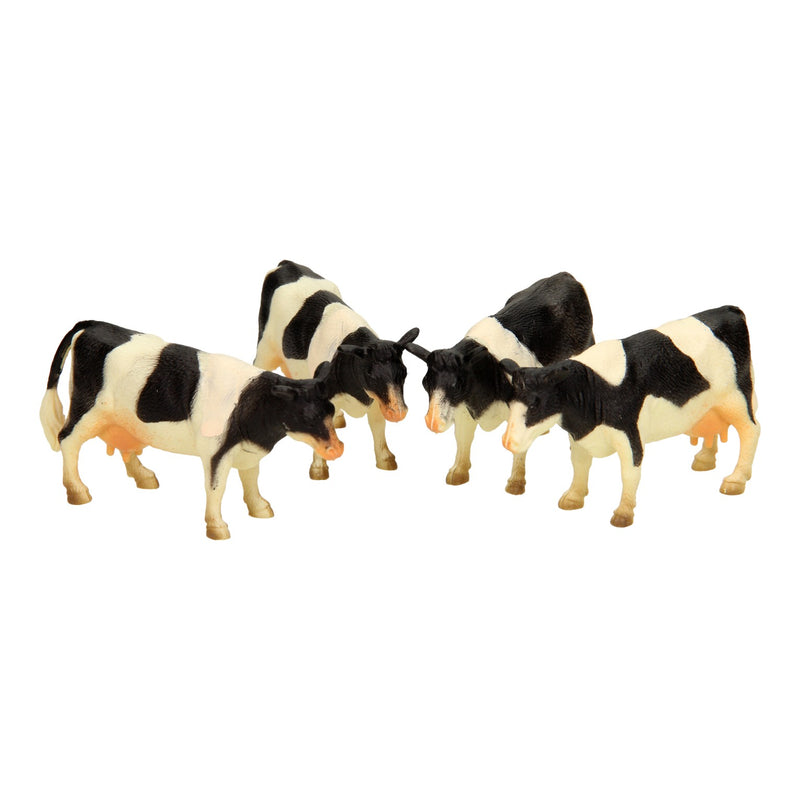 Afbeelding laden in galerijviewer, Kids globe koeien zwart wit liggend en staand 12stuks 1:32