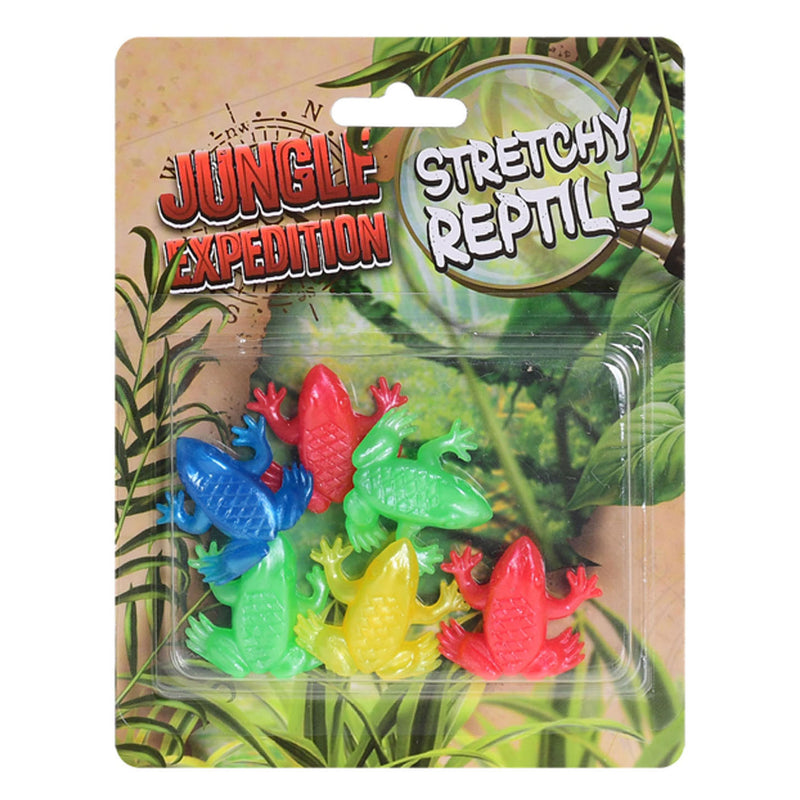 Afbeelding laden in galerijviewer, Jungle expedition stretch reptielen 10cm 6 stuks op kaart