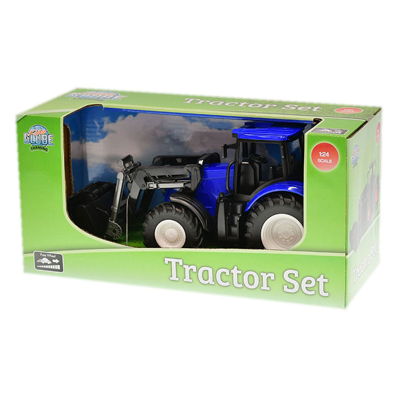 Afbeelding laden in galerijviewer, Kids globe tractor met frontlader - blauw