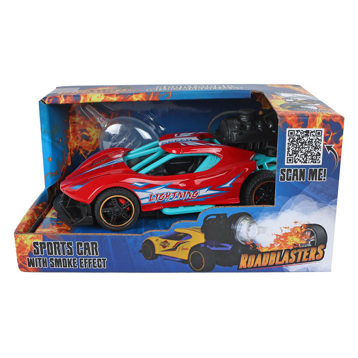 Afbeelding laden in galerijviewer, Roadblasters pull-back raceauto met rook, licht en geluid