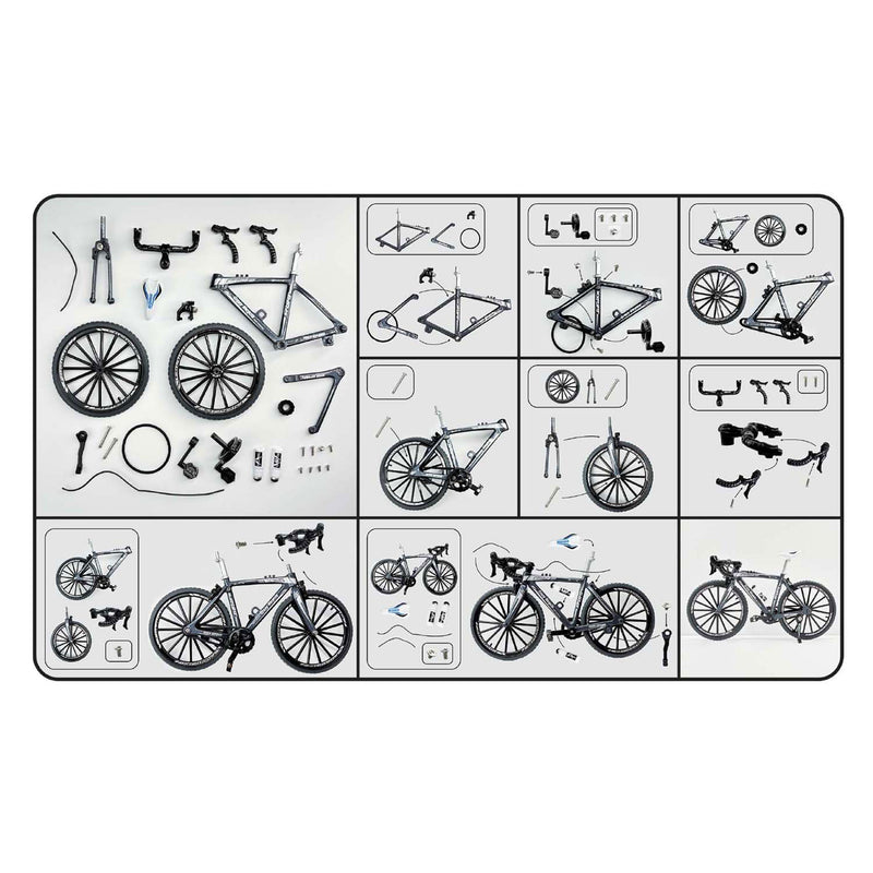 Afbeelding laden in galerijviewer, Van manen racefiets bouwpakket die-cast speelgoed fiets 19,5cm multicolor.