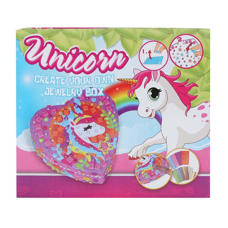 Afbeelding laden in galerijviewer, Unicorn versier je eigen sieradendoos eenhoorn