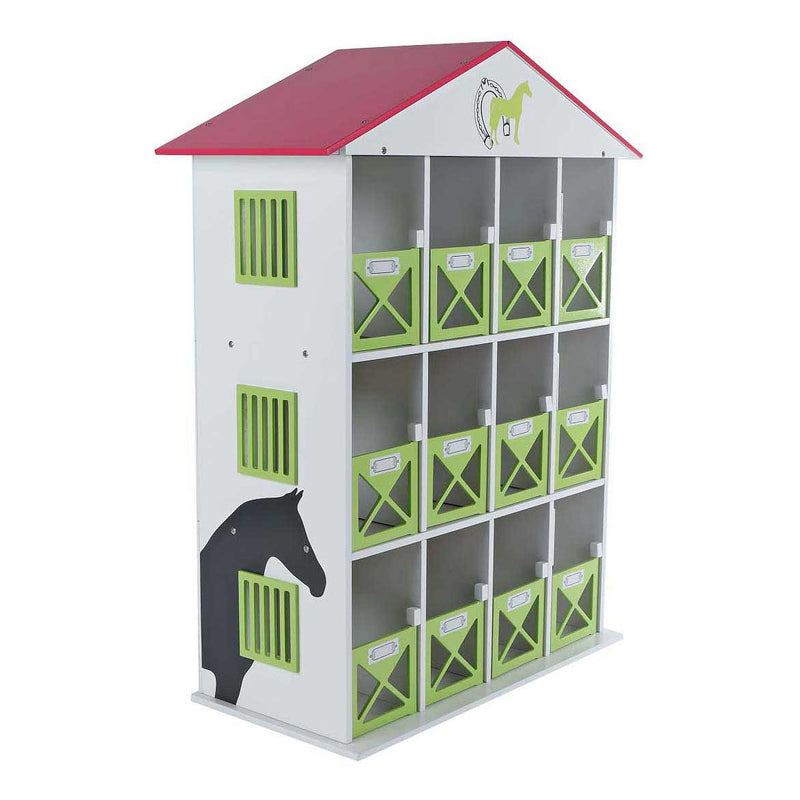Afbeelding laden in galerijviewer, Kids globe paardenstal hotel met 12 boxen 1:24 19x41x53cm
