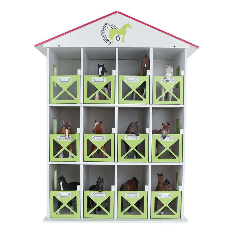 Afbeelding laden in galerijviewer, Kids globe paardenstal hotel met 12 boxen 1:24 19x41x53cm