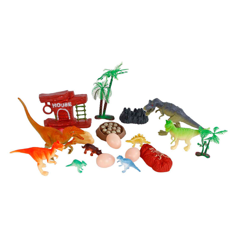 Afbeelding laden in galerijviewer, Dinoworld dinosaurus speelset, 19dlg.