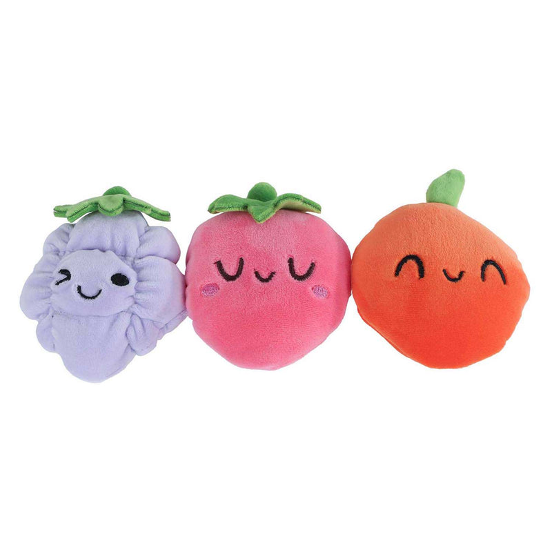 Afbeelding laden in galerijviewer, Fluffy menu pluche smoothie met 3 stuks fruit 25cm 3 assorti
