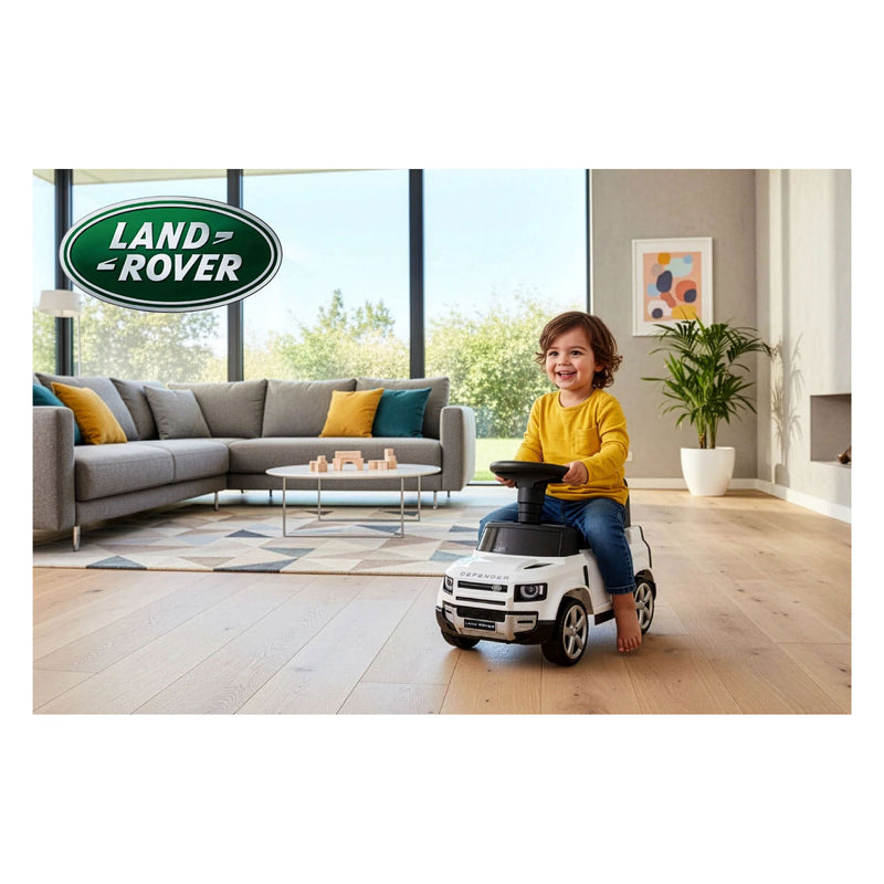 Afbeelding laden in galerijviewer, Land rover loopauto wit met geluid - 67 cm