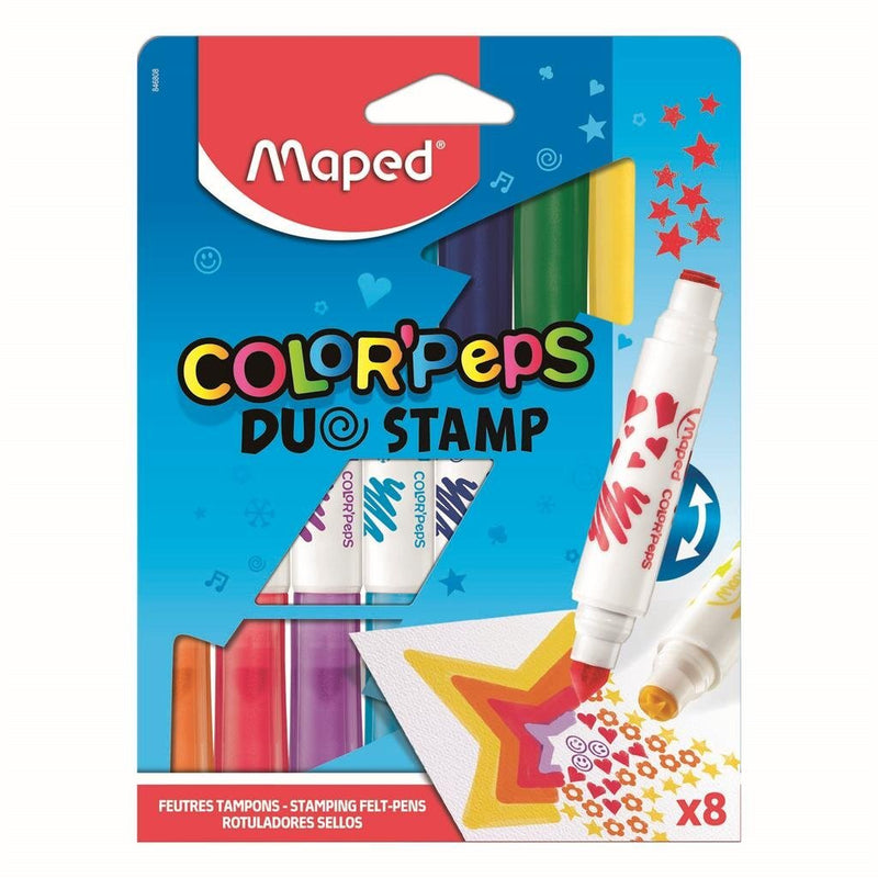 Afbeelding laden in galerijviewer, Maped color'peps duo stamp viltstiften 8 stuks
