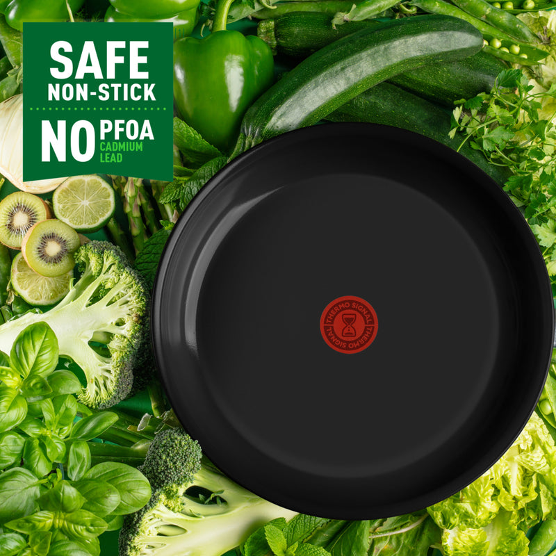 Afbeelding laden in galerijviewer, Tefal kookgerei tefal renew black koekenpan 28 cm zwart
