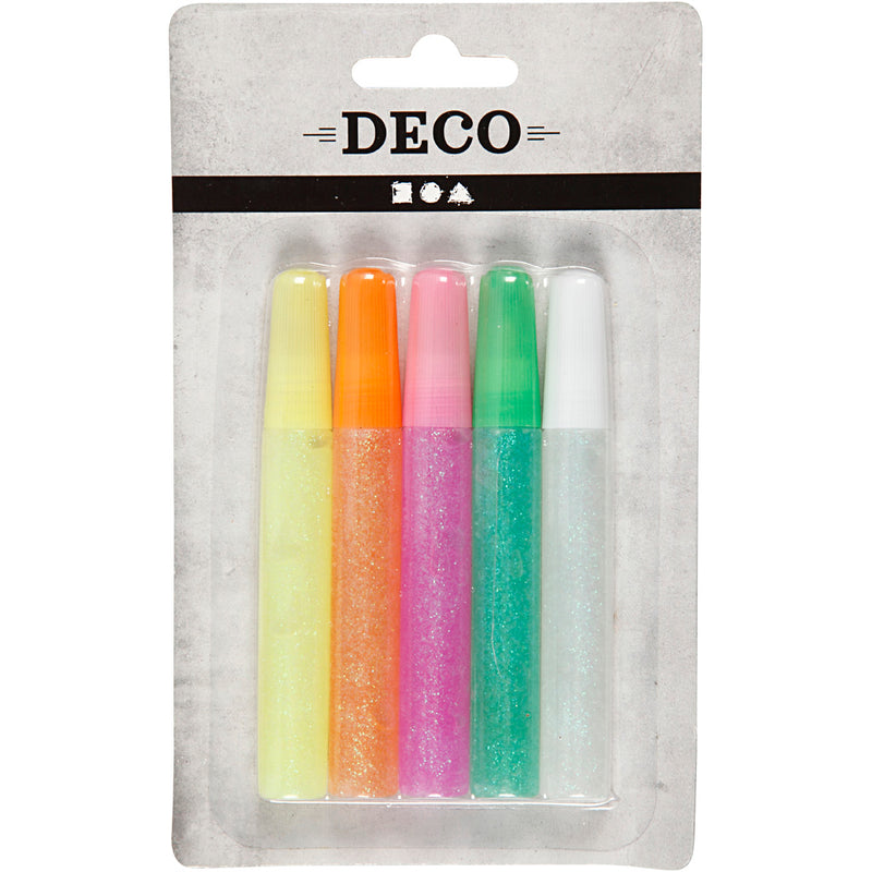 Afbeelding laden in galerijviewer, Https: www.cchobby.nl glitterlijm-pastelkleuren-5x10-ml-1-doos