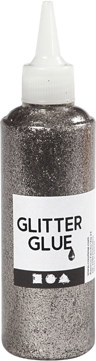 Afbeelding laden in galerijviewer, Creativ company glitterlijm zilver, 118ml