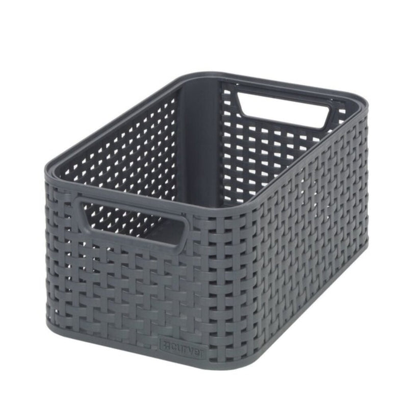 Afbeelding laden in galerijviewer, Curver style mand s rotanstyle antraciet 12,9x28,5x19,4cm