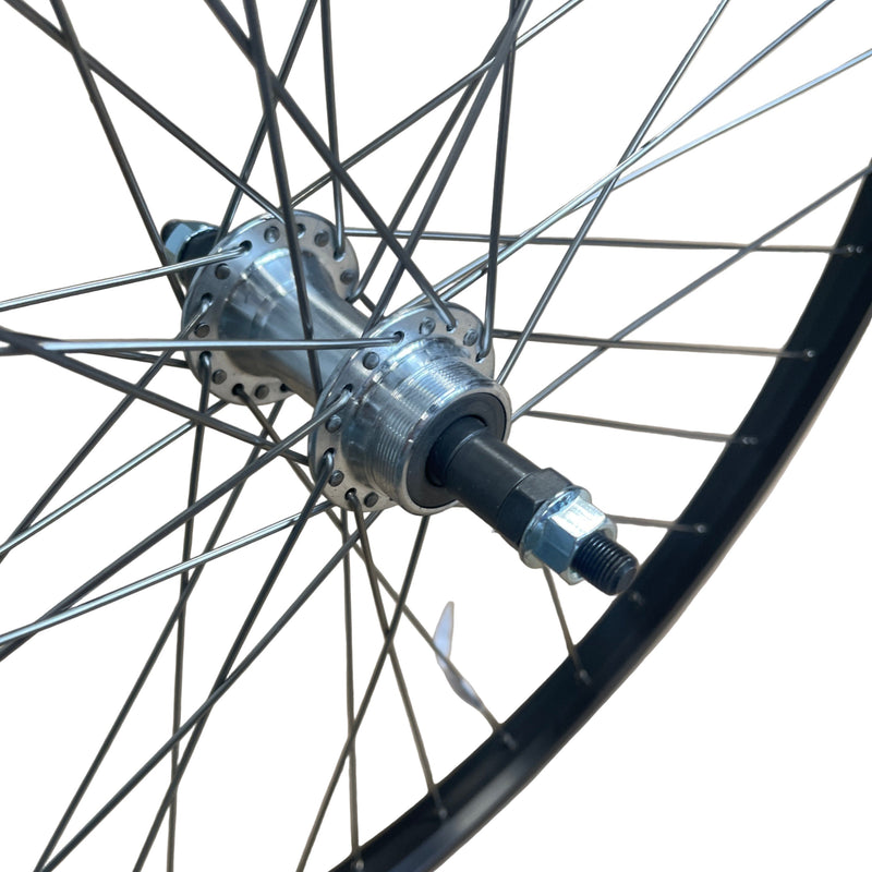 Afbeelding laden in galerijviewer, Rodi achterwiel 26 - 559x21 parallex new alu. zilver fm31 vast freewheel sp.14 rvs
