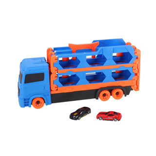 Afbeelding laden in galerijviewer, No brand pop-up auto transporter met 2 metal auto's | 2 stuks