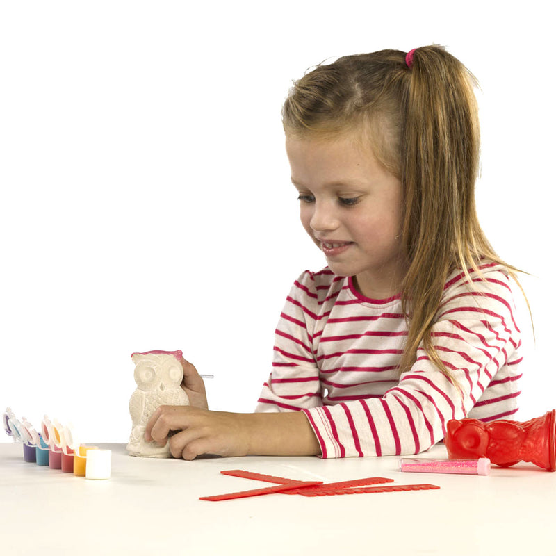 Afbeelding laden in galerijviewer, Ses creative ses gips gieten en schilderen uil