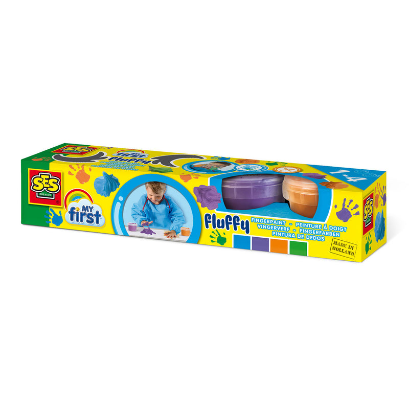 Afbeelding laden in galerijviewer, Ses fluffy vingerverf 4 potjes