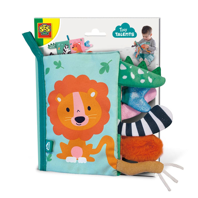 Afbeelding laden in galerijviewer, Ses creative ses tiny talents sensory soft dierenstaarten boek