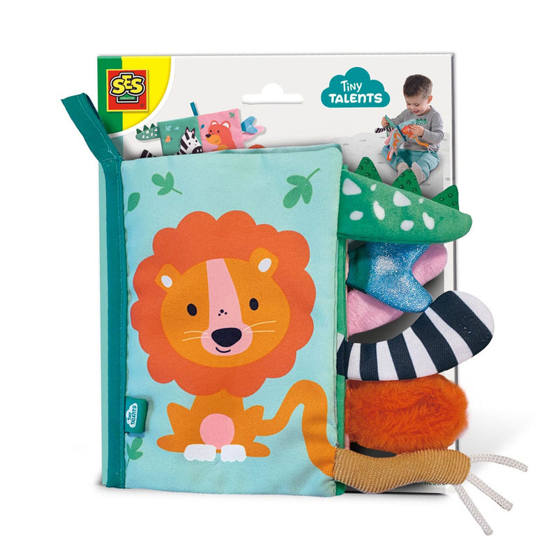 Afbeelding laden in galerijviewer, Ses creative ses tiny talents sensory soft dierenstaarten boek