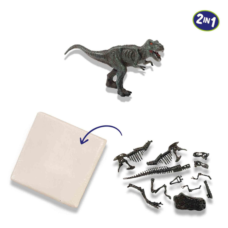 Afbeelding laden in galerijviewer, Ses explore dino en skelet opgraven 2in1 - t-rex