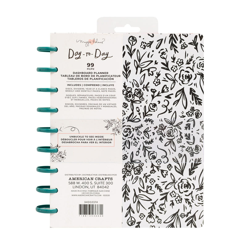 Afbeelding laden in galerijviewer, Crate paper • day-to-day dashboard planner black and white floral