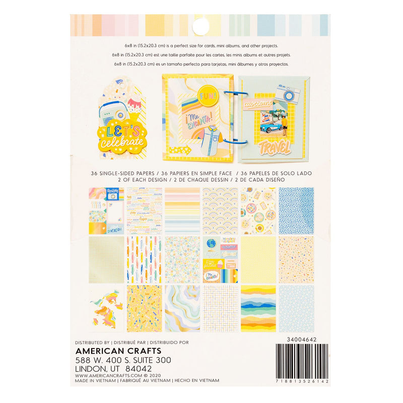 Afbeelding laden in galerijviewer, American crafts • paper pad buenos días 15,2x20,3cm gold foil
