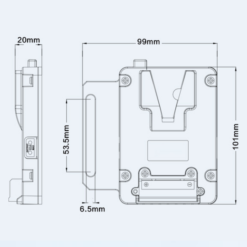 Afbeelding laden in galerijviewer, Rolux mini v-mount battery plate rl-ac12s