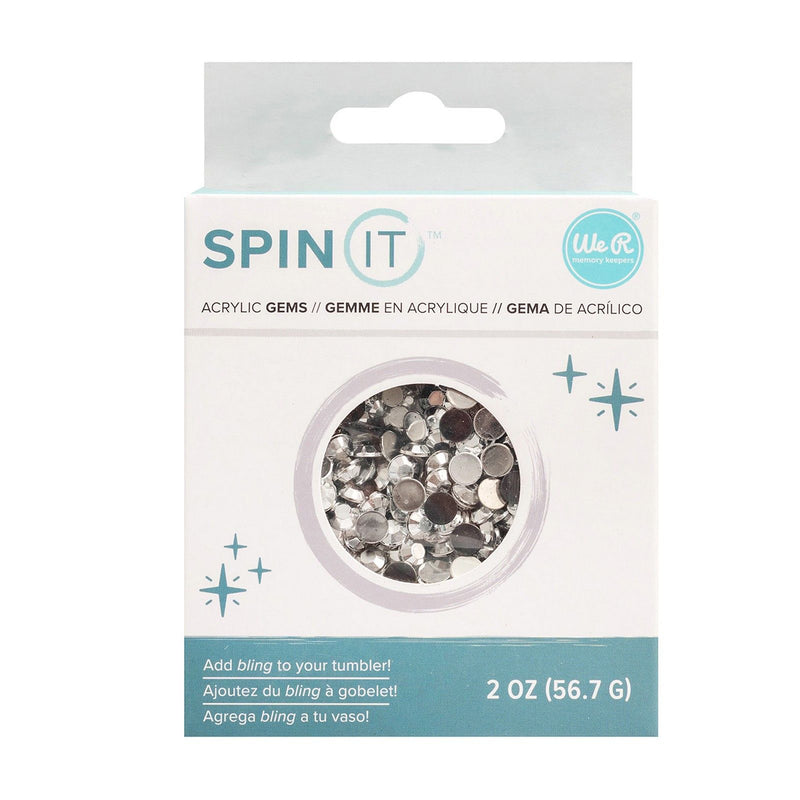 Afbeelding laden in galerijviewer, We r makers • spin it rhinestone silver