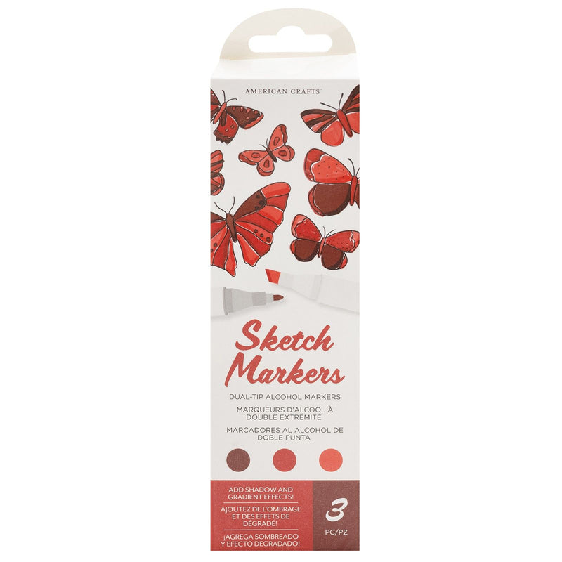 Afbeelding laden in galerijviewer, American crafts • sketch markers dual tip cherry