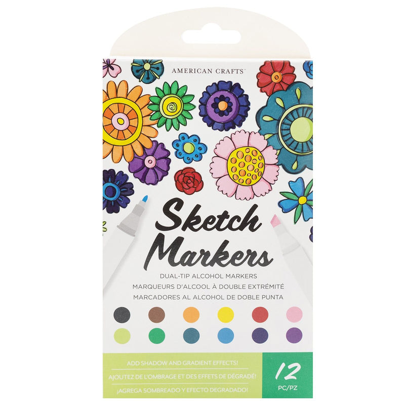 Afbeelding laden in galerijviewer, American crafts • sketch markers dual tip value pack