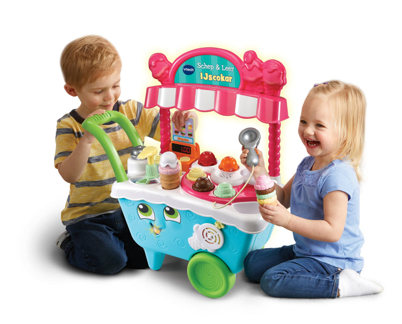 Afbeelding laden in galerijviewer, Vtech schep en leer ijscokar