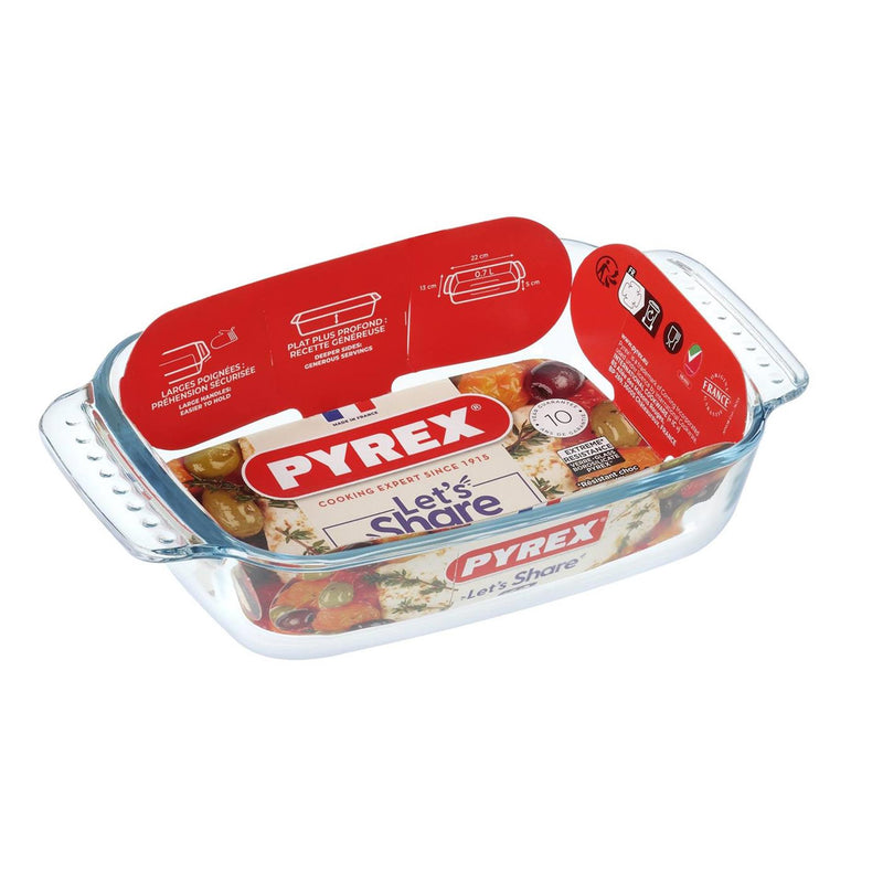 Afbeelding laden in galerijviewer, Pyrex braadslede glas classic 22x13cm