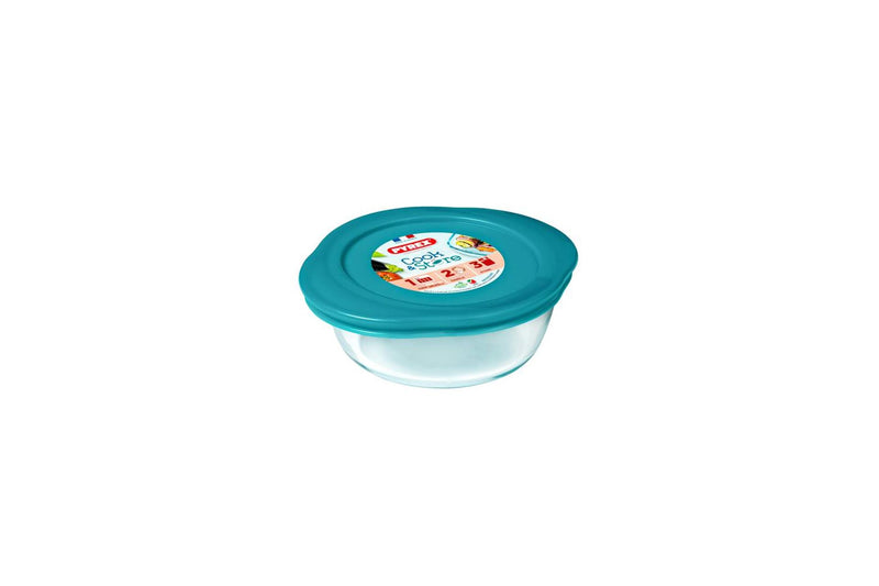 Afbeelding laden in galerijviewer, Pyrex cook store ronde bewaarschaal 14x12x5cm - 350ml - borosilicate glass