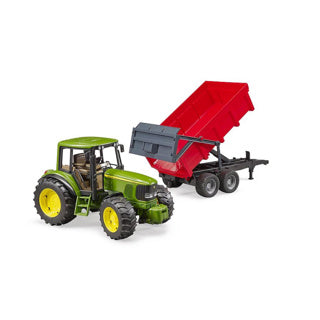 Afbeelding laden in galerijviewer, Bruder tractor john deere 6920 met aanhanger