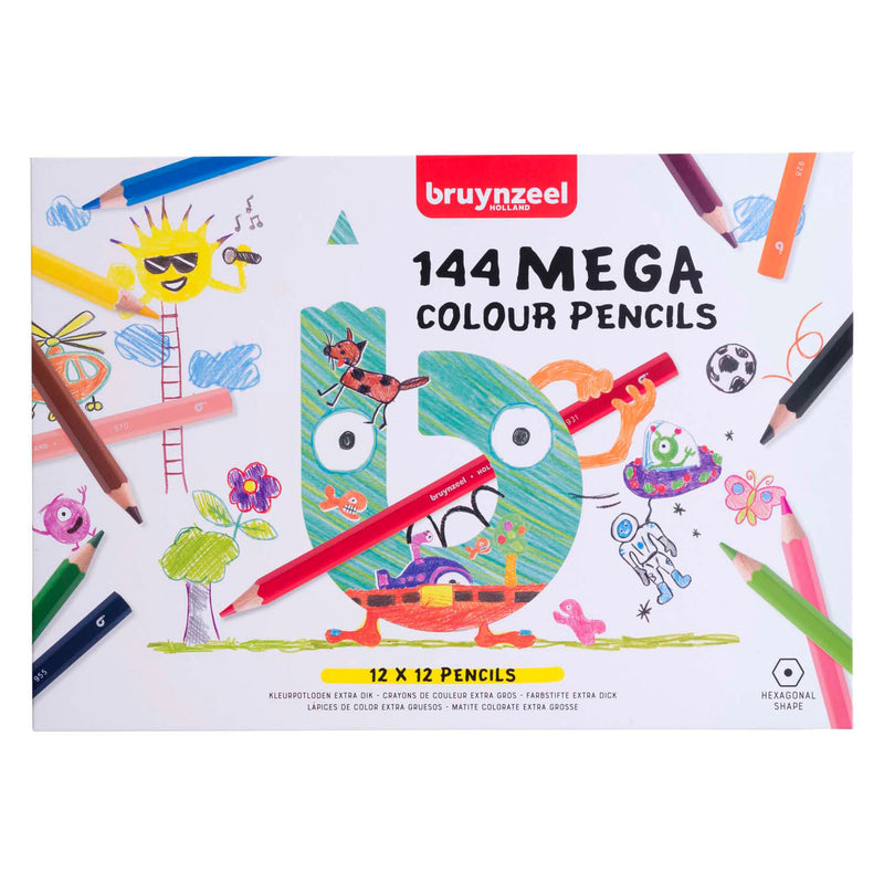 Afbeelding laden in galerijviewer, Bruynzeel mega kleurpotlodenset, 12x12 kleuren
