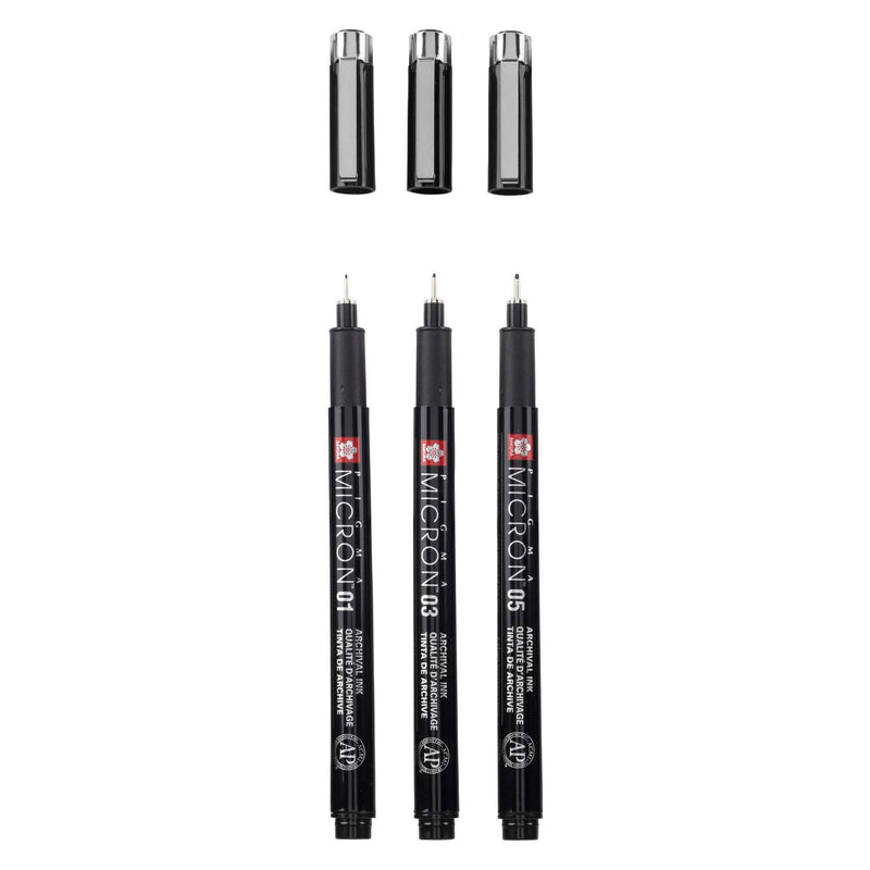 Afbeelding laden in galerijviewer, Sakura pigma micron black edition set en gratis etui, 3st