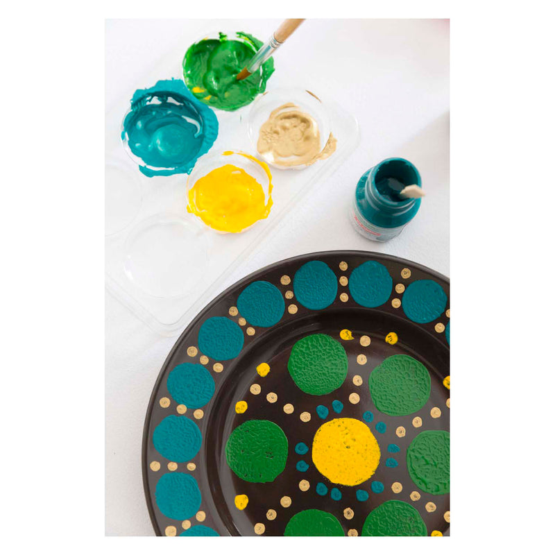 Afbeelding laden in galerijviewer, Talens art creation talens art creat.glas porselein dekkend set 4 x 30 ml groen goud