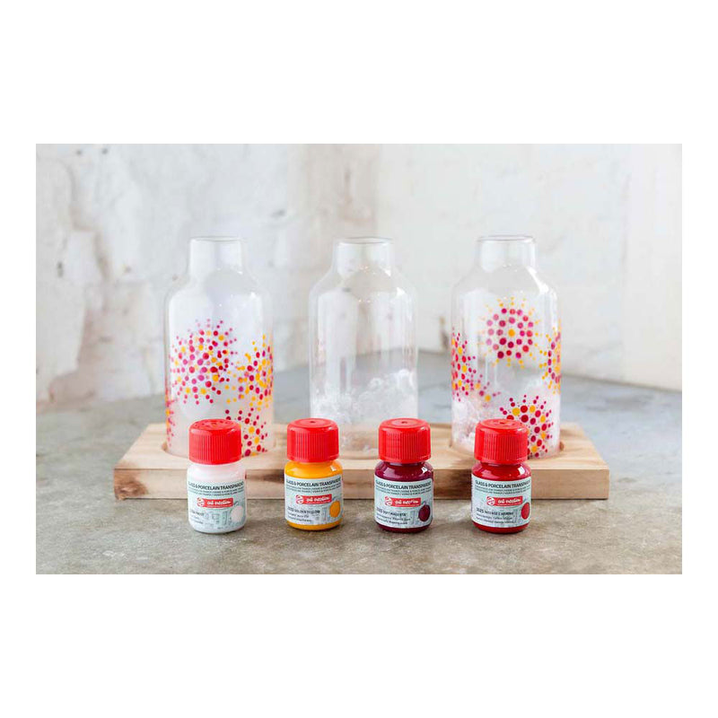 Afbeelding laden in galerijviewer, Talens art creation glas porseleintransp. 4x30ml rozefrost