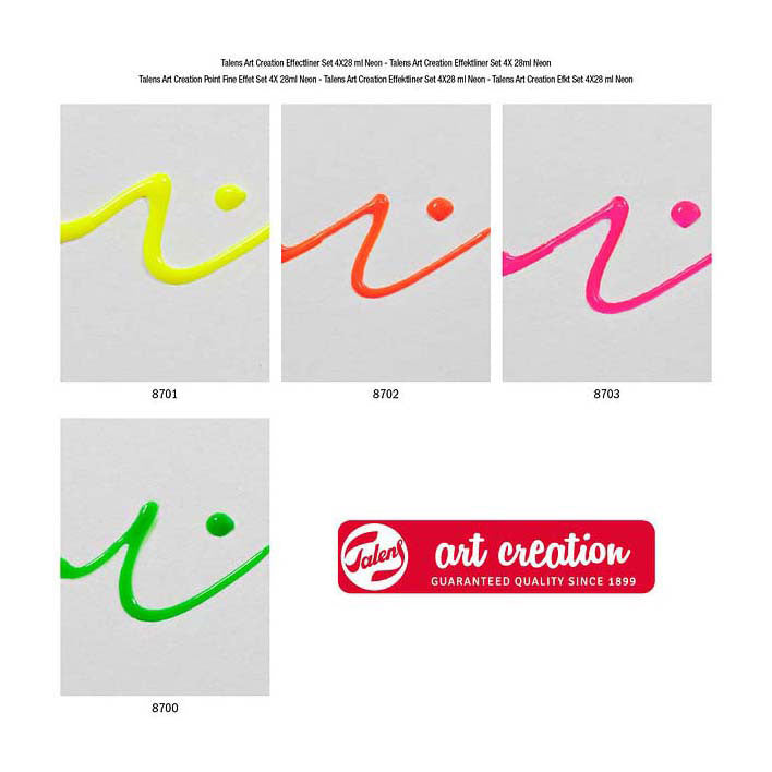 Afbeelding laden in galerijviewer, Talens art creation effektliner set 4x28ml neon