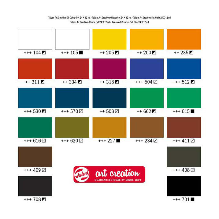 Afbeelding laden in galerijviewer, Talens art creation olieverfset 24x12ml