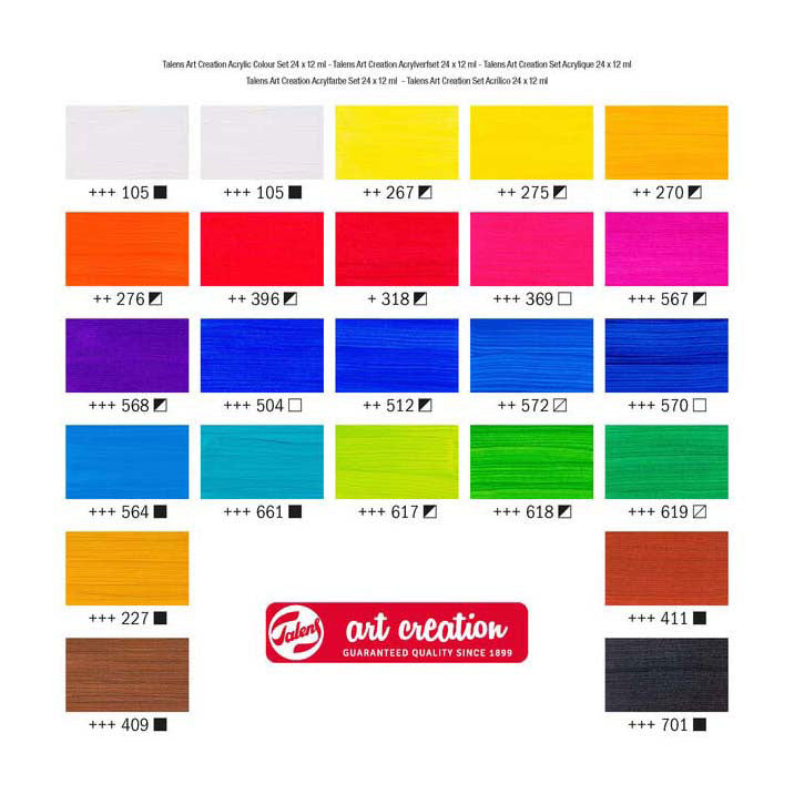 Afbeelding laden in galerijviewer, Talens art creation acrylverf set, 24x12ml