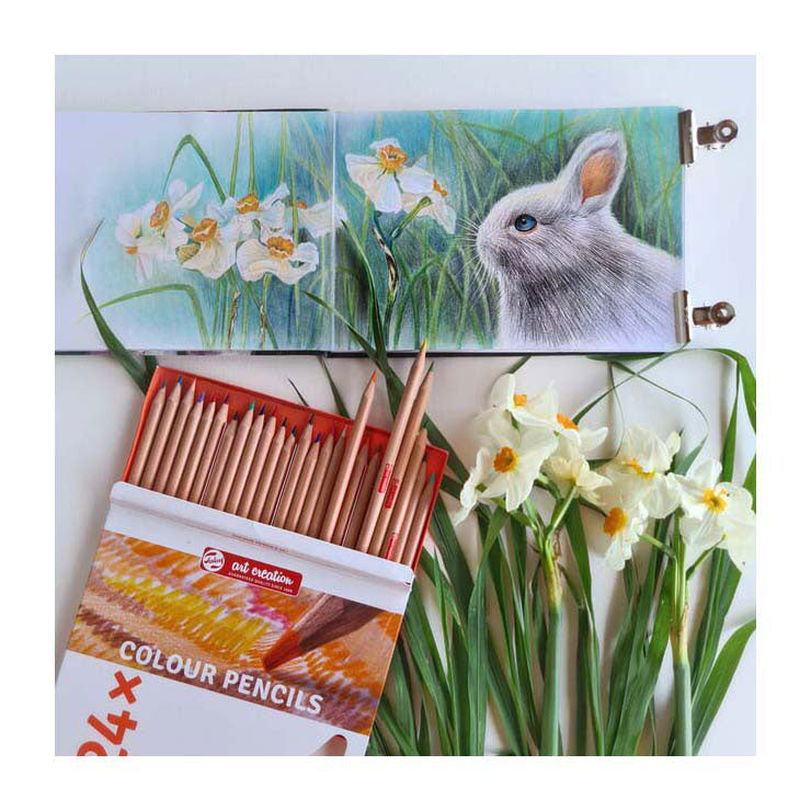 Afbeelding laden in galerijviewer, Talens art creation kleurpotloden set 24