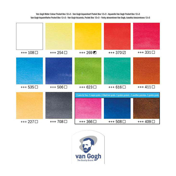 Afbeelding laden in galerijviewer, Bruynzeel van gogh aquarelverf pocket box basic kleuren