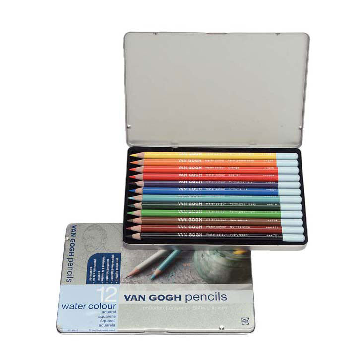 Afbeelding laden in galerijviewer, Bruynzeel van gogh starterset aquarelpotloden met 12 kleuren