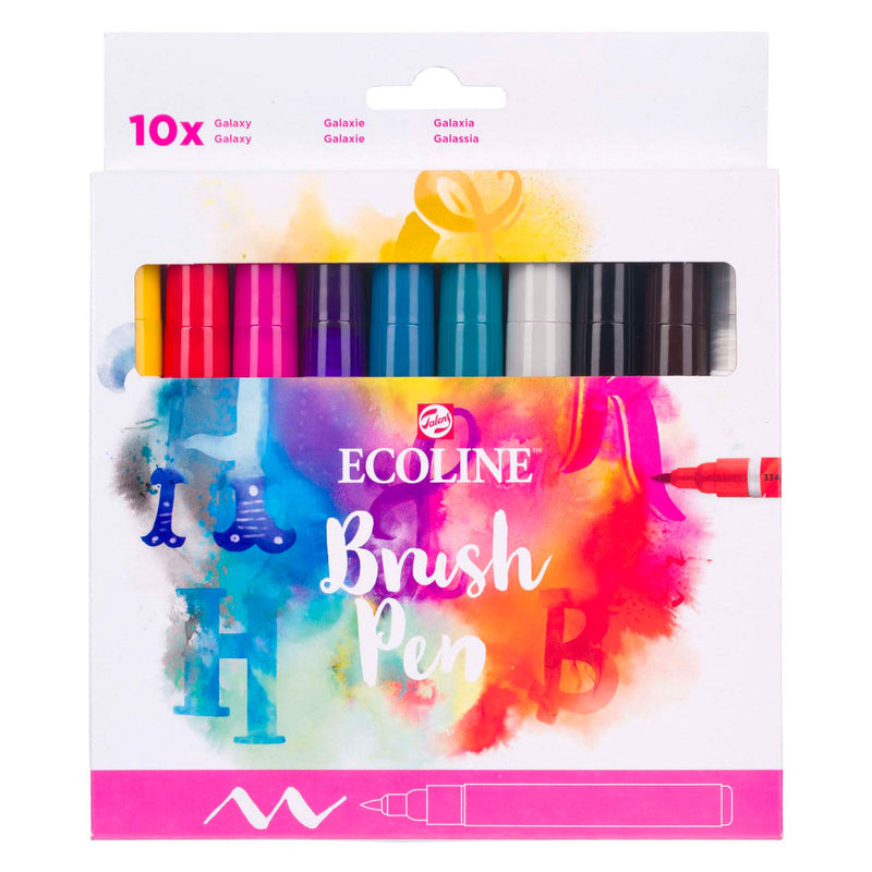 Afbeelding laden in galerijviewer, Ecoline brush pen set galaxy, 10 kleuren