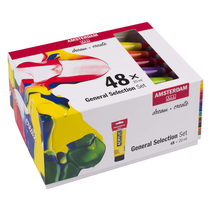 Afbeelding laden in galerijviewer, Amsterdam standard series acrylverf algemene selectie set | 48 × 20 ml