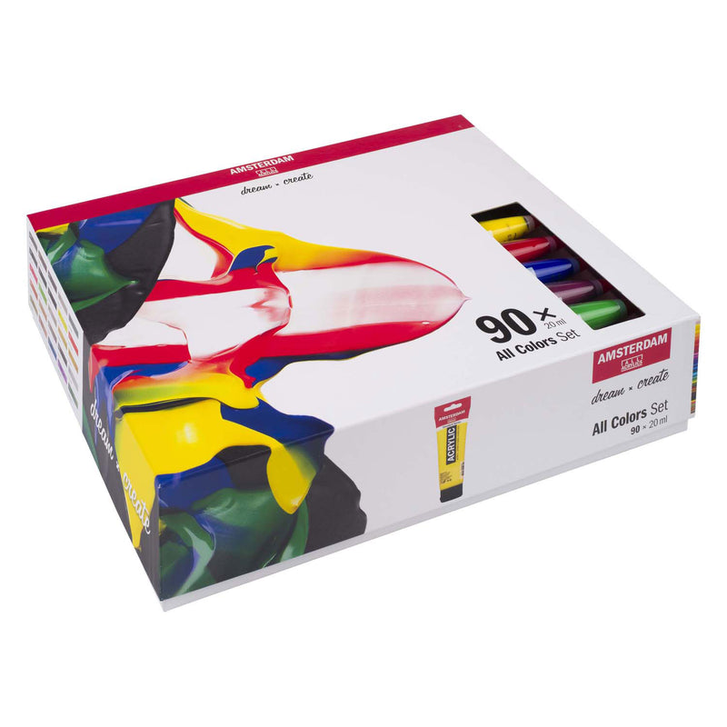 Afbeelding laden in galerijviewer, Bruynzeel amsterdam standard series acrylverf complete collectie set 20ml, 90dlg.